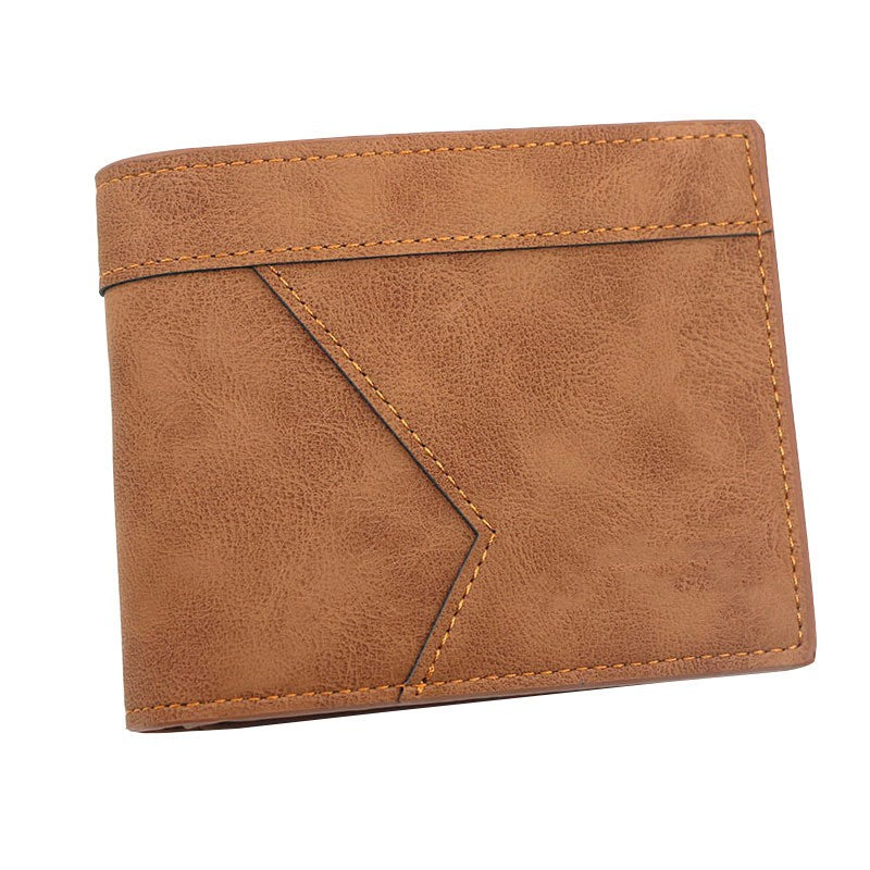 Klasyczny Męski Portfel z Geometrycznym Akcentem